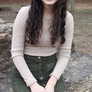 Ribbed crop F21 sweater